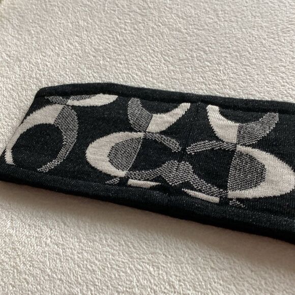 Coach Black Wool Cc Logo Beanie Hat Headband Head wrap OS‎ main image 6